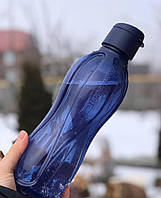 Эко-бутылка Tupperware синяя с клапаном (1 л)
