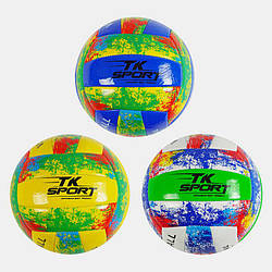 М"яч Волейбольний 3 види, матеріал м"яка EVA, 230 грам, гумовий балон /80/