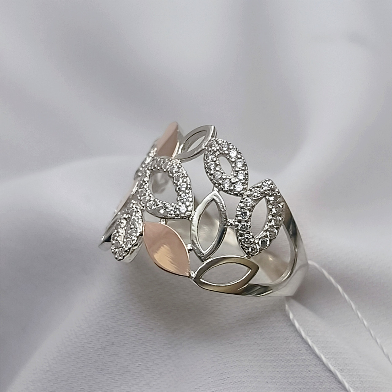 Серебряное кольцо 925 пробы с напаянной пластиной золота 375 пробы - фото 2 - id-p2067303827
