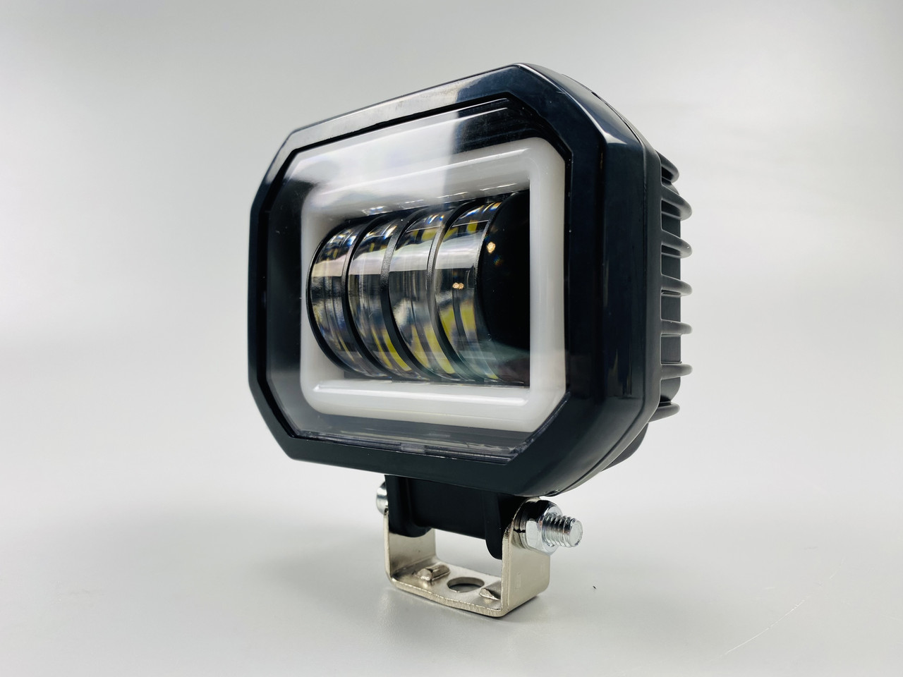 Фара LED квадратна 40W (+ LED кільце)квадратне світлодіодне робоче світло для позашляховиків і мотоциклів, фото 1
