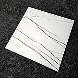 Біла Мармурна плитка 60х60см глянець, фото 3