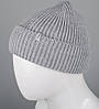Безшовна шапка на флісі з відворотом (С2324), Св. Сірий, фото 2