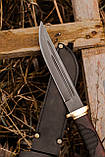 Ніж ручної роботи «Пластун #2» з піхвами зі шкіри Х12МФ/60-61 HRC., фото 2