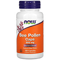 Натуральная добавка NOW Bee Pollen Caps 500 mg, 100 капсул