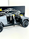 Інерційна металева машинка Tesla Cybertruck 1:24 з світловими та звуковими ефектами 23 см Чорна, фото 6