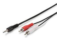 Digitus Stereo Cable 2.5m (jack 3.5mm-M/RCA-Mx2)