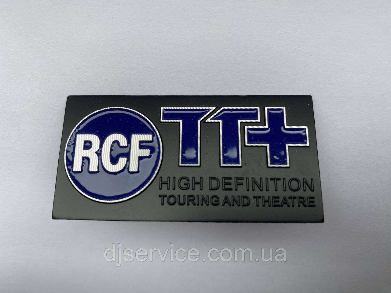 Шильдик 50x40mm (metall) на сітку колонки RCF, фото 1