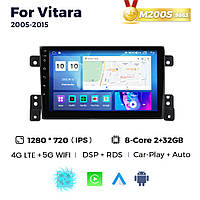 Штатная магнитола Suzuki Vitara (2005-2015) M200 (2/32 Гб), 2K (2000x1200) QLED, GPS + 4G + CarPlay