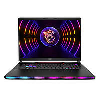 MSI Ноутбук Raider 17" QHD+, Intel i9-13950HX, 64GB, F1TB, NVD4080-12, W11, чорний