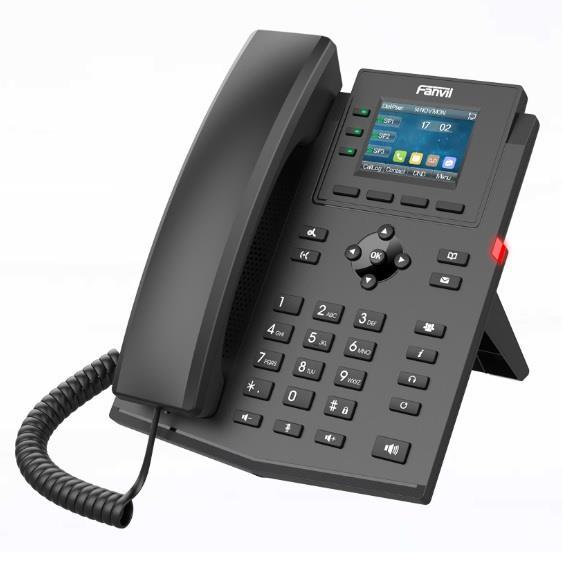Fanvil Телефон IP X303G 2xGE LAN, SIP, VPN, PoE, 2.4" кольоровий екран