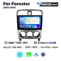 Штатная магнитола Subaru Forester 2 (SG) (2004-2008) M500 (4/64 Гб), HD (1280x720) QLED, GPS + 4G + CarPlay