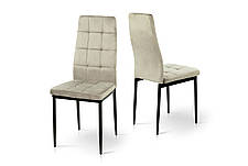 Стілець обідній м'який Айс Мікс меблі, оббивка оксамит колір пісочний, фото 2