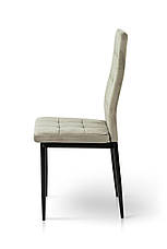 Стілець обідній м'який Айс Мікс меблі, оббивка оксамит колір пісочний, фото 4