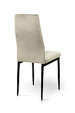 Стілець обідній м'який Айс Мікс меблі, оббивка оксамит колір пісочний, фото 5