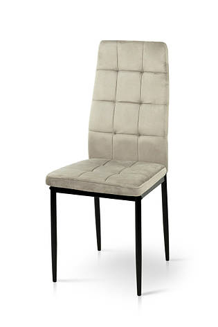 Стілець обідній м'який Айс Мікс меблі, оббивка оксамит колір пісочний, фото 1