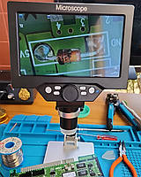 Микроскоп цифровой с экраном, Портативный цифровой микроскоп (с АКБ), Цифровой микроскоп для школы, AVI