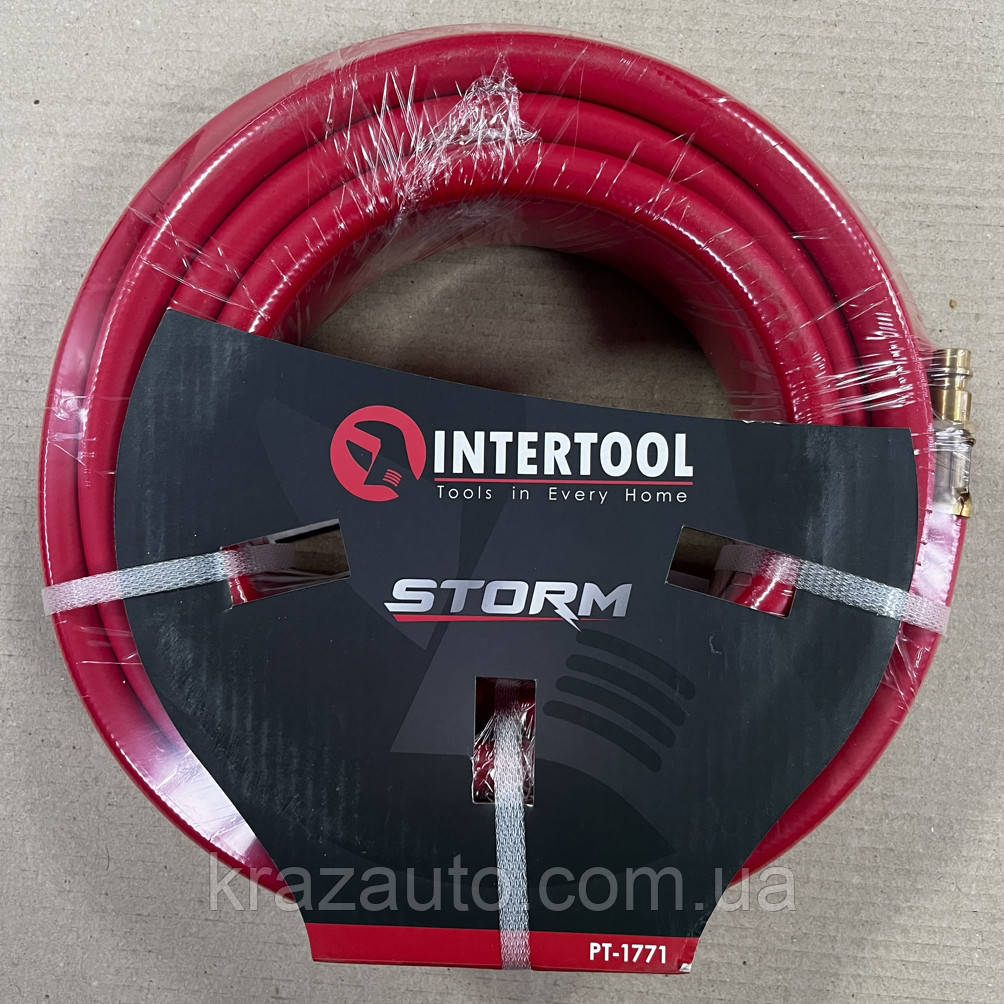 Шланг гібридний, професійний, 20 атм, 8*15 мм, 10 м зі швидкорознімними з'єднаннями вир-во INTERTOOL PT-1771, фото 1