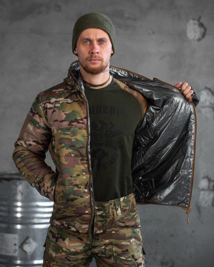 Куртка демісезонна з фольгованою підкладкою omni-heat multicam
