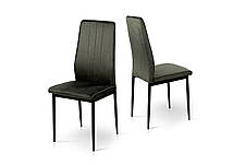 Стілець обідній м'який на металевих ніжках Річь Мікс меблі, колір графіт, фото 2