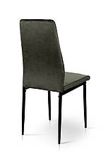 Стілець обідній м'який на металевих ніжках Річь Мікс меблі, колір графіт, фото 4