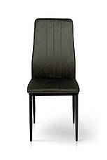 Стілець обідній м'який на металевих ніжках Річь Мікс меблі, колір графіт, фото 5