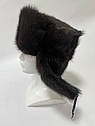 ЧОЛОВІЧ ХУТРЯНА ШАПКА З ОНДАТРИ ЧОРНА, фото 8