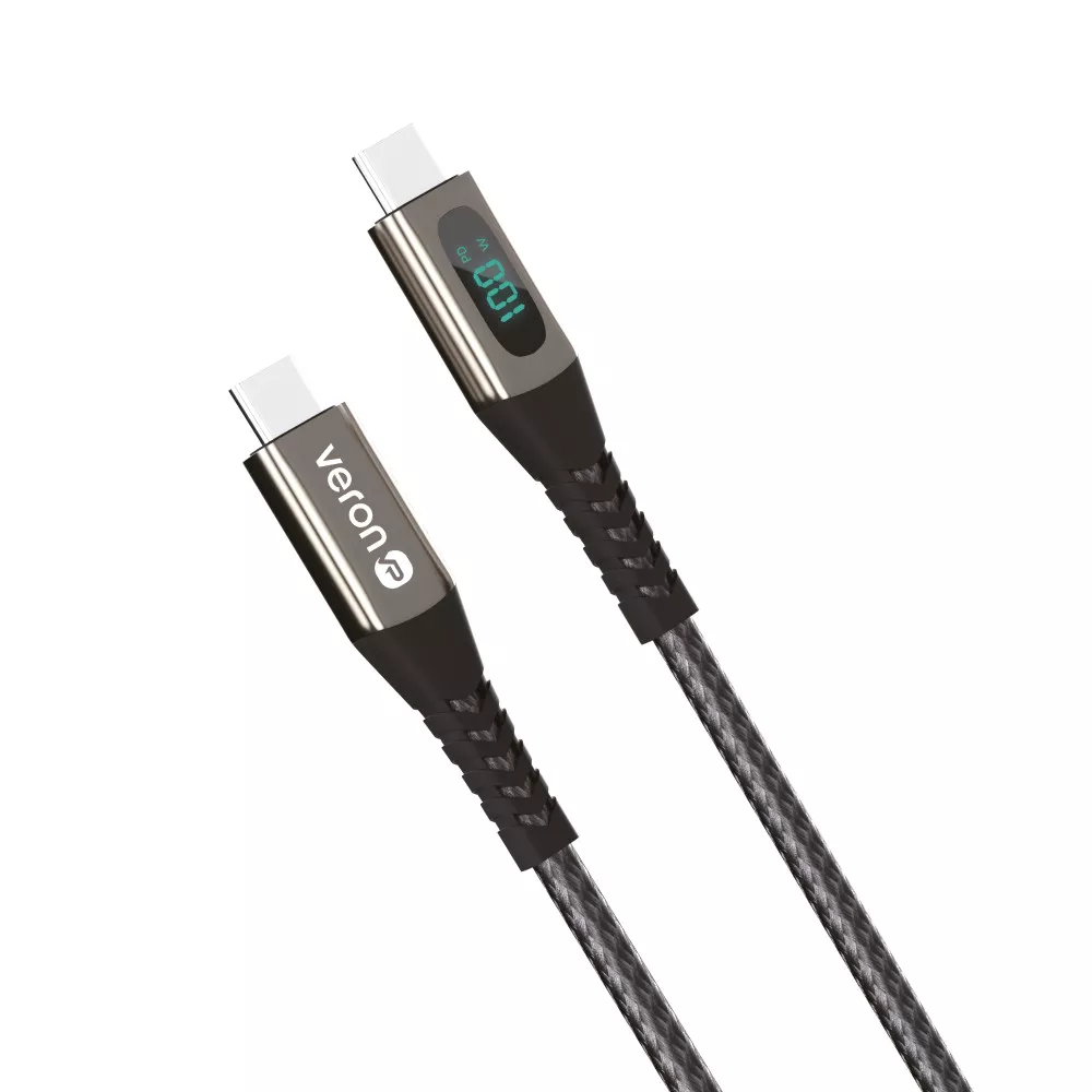 Кабель Type-C 1.2 m Veron CC02 100W (770967) чорний (коробка)