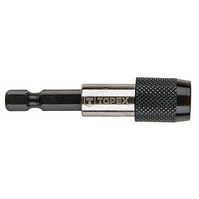 Topex Тримач насадок, 1/4", механізм, що замикається, 60 мм