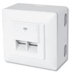 Digitus Настінна розетка cat. 6 STP 2xRJ45 8P8C, для зовнішньої проводки