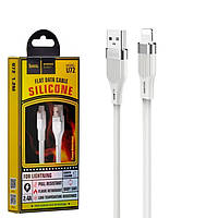 USB кабель Hoco U72 Forest Silicone Lightning 2.4A 1.2m white