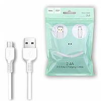 USB кабель Hoco X13 Micro USB 2.4A 1m white