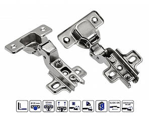 Завіса меблева внутрішня GTV ZP-BICN070BE без дотягу планка H=0