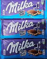 Молочный шоколад Milka Chips Ahoy кусочки печенья 100г