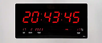 Настенные электронные часы LED большие 45х22 см красные