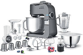 Sencor Кухонна машина Paul, 1500 Вт, чаша-метал, корпус-метал, насадок-20, метал