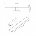 Світильник для підсвічування дзеркал, картин 8 Вт 400x106x42мм 4000К IP44 хром AL5080, фото 4