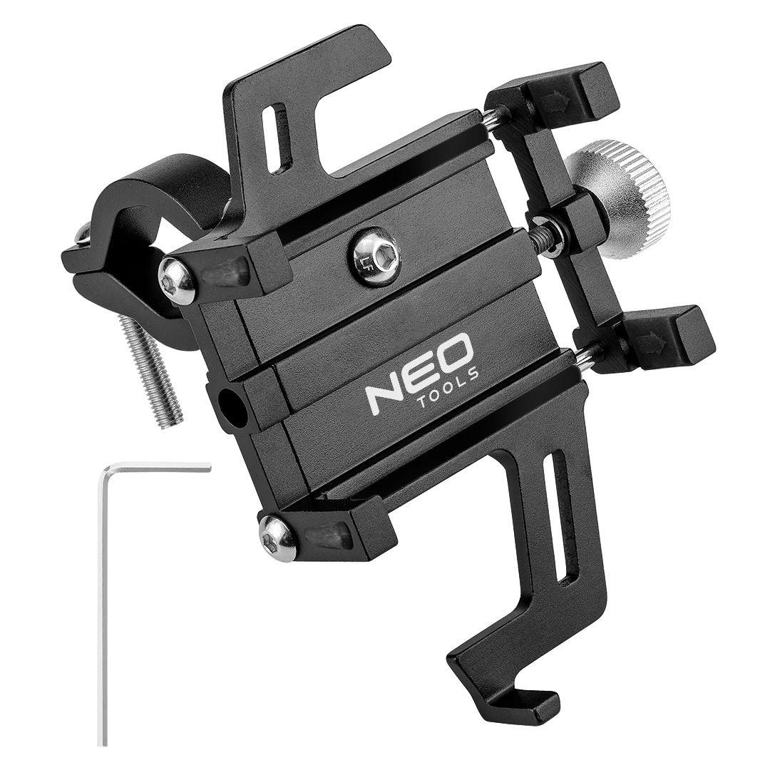 Neo Tools Тримач смартфона для велосипеда, алюмінієвий, діапазон 5.5-9.5 см, фото 1
