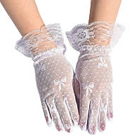 Рукавички білі весільні жіночі