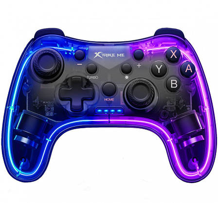 Геймпад бездротовий XTRIKE ME GP-52 з підсвічуванням Bluetooth Android iOS Play Station 3/4 Nintendo, фото 1