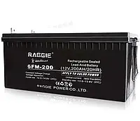 Аккумулятор тяговый Гелевый GM RAGGIE 12V 200Ah 6FM-200 black