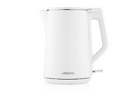 ARDESTO Електрочайник EKL-X50/1.5 л/2200 Вт/подвійні стінки/Strix контроль/білий