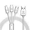 USB кабель Kaku KSC-078 3-in-1 Type-C / MicroUSB / Lightning 1m - White, фото 2