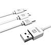 USB кабель Kaku KSC-078 3-in-1 Type-C / MicroUSB / Lightning 1m - White, фото 3