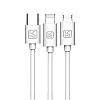 USB кабель Kaku KSC-078 3-in-1 Type-C / MicroUSB / Lightning 1m - White, фото 4