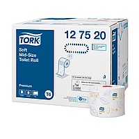 Туалетная бумага TORK Mid-size в миди рулонах, мягкая (Premium) 90 м, 2 слоя, 1 рулон, 127520