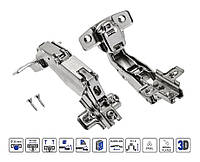 Петля угловая 165° GTV ZP-KT165H2BE без доводчика планка H=2