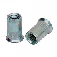 Гайка клепанна рифлена потайна головка оцинкована