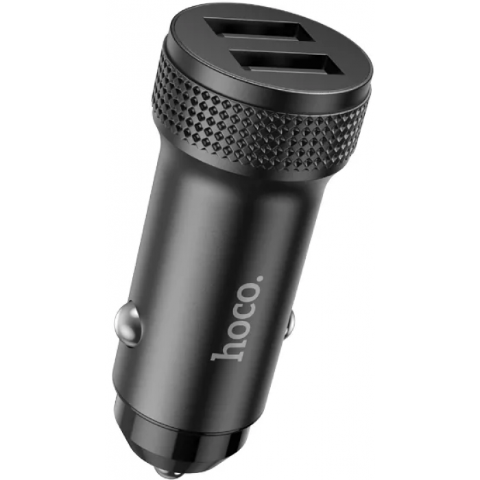 Автомобільний зарядний пристрій Hoco Z49 2.4 A з двома портами USB 12 Вт, фото 1