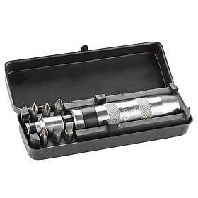 Topex Викрутка, бітотримач 1/4", ударний, тримач металевий, 6 біт, SL, PH, кейс