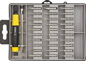 Topex Набір біт, прецизійні, 32 од., бітотримач, 30 біт 30 мм, кейс